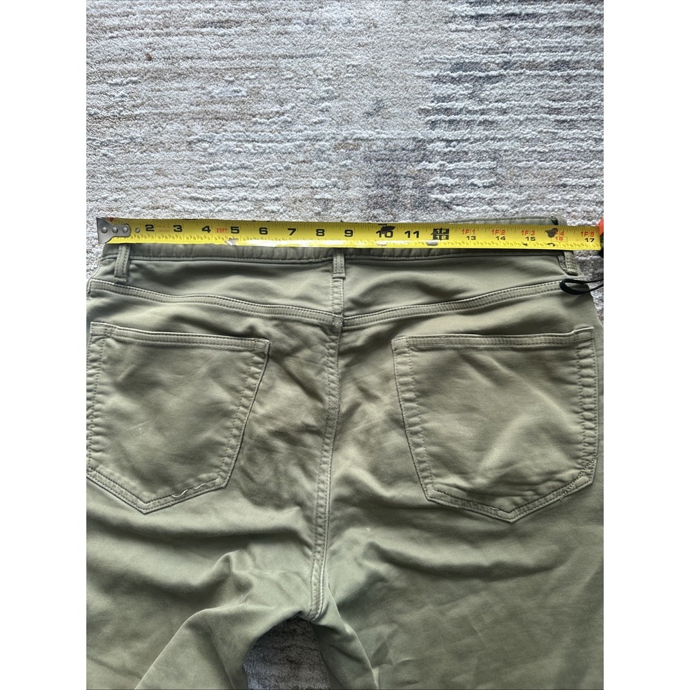 Quince Pants Men Flat Green Size 32x30 Comfort Stretch Traveler 5-Pocket Twill - Picture 9 of 10